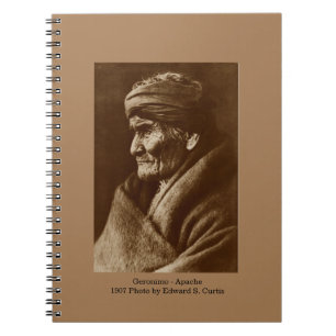 Carnet spiral Geronimo par Edward S. Curtis