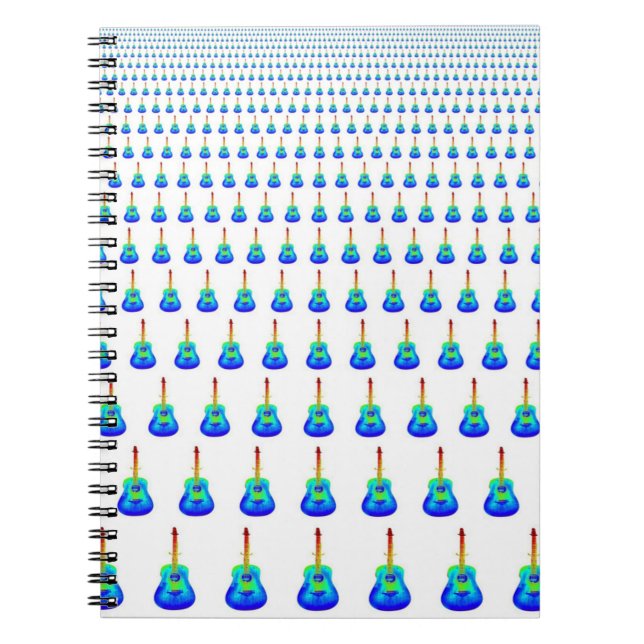 Carnet Spiral Guitares Bleues (Devant)