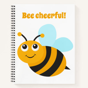 Carnet spiral joyeux aux abeilles