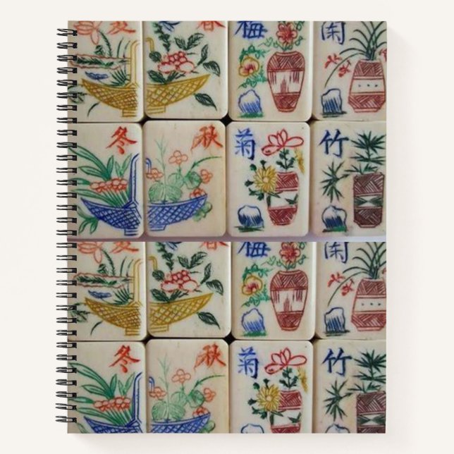 Carnet spiral Mahjong (Devant)