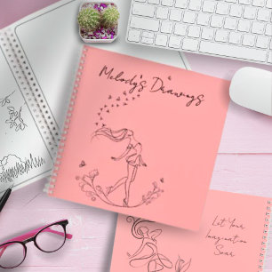 Carnet Spiral Minimaliste Joli Rose Girly Girl