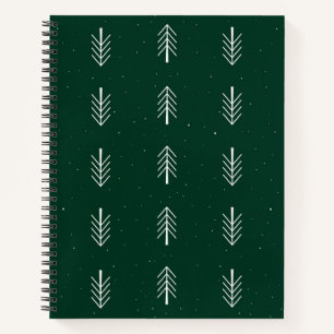 Carnet spiral minimaliste Motif feuille de pin