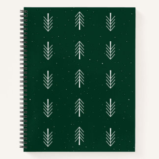 Carnet spiral minimaliste Motif feuille de pin