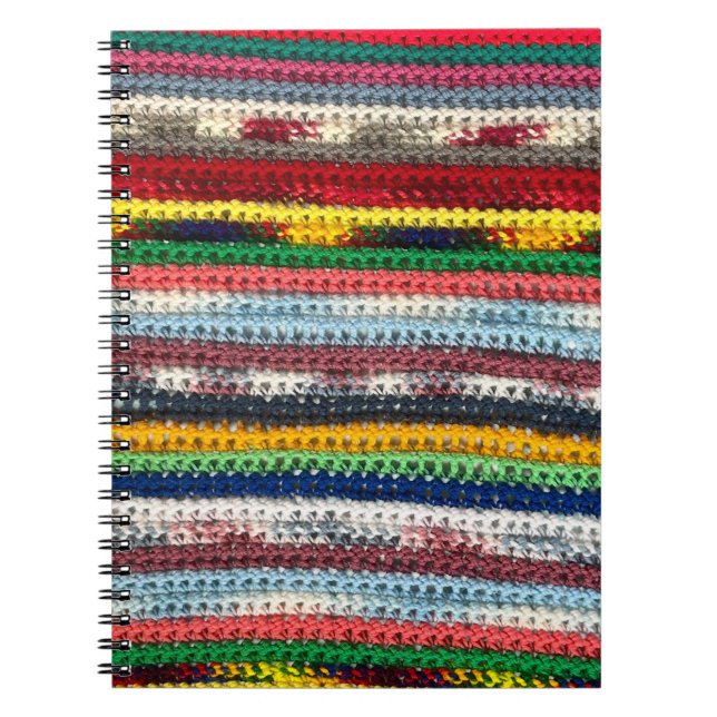 Carnet spiral Motif Crochet (Devant)