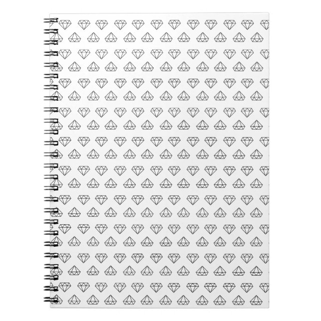 Carnet spiral Motif diamant (Devant)