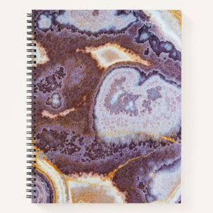 Carnet spiral Motif en pierre naturelle