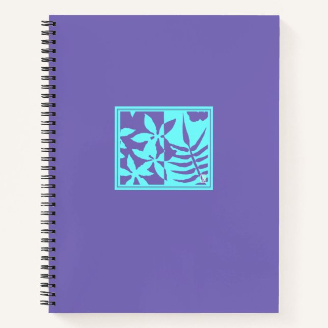Carnet spiral motif feuille (Devant)