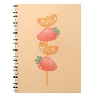 Carnet Spiral notebook-fruit skewer  
