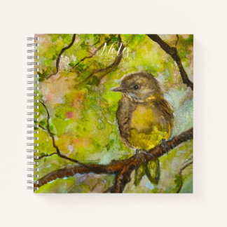 Carnet Spiral Notebook - Sweetie Bird Watercolor