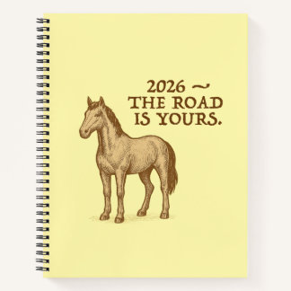 Carnet Spiral Notebook with motivational text and horse