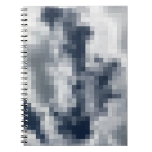 Carnet spiral nuageux pixé