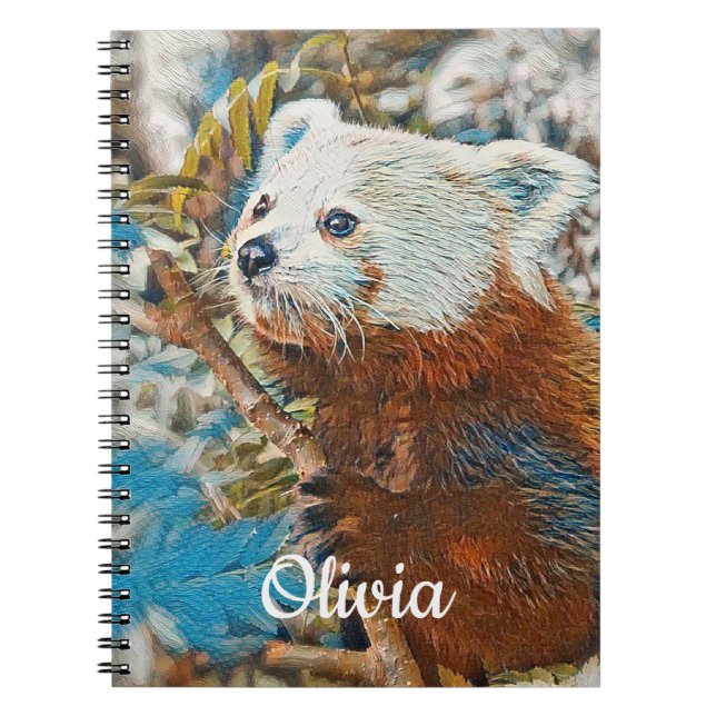 Carnet Spiral Panda Rouge (Devant)