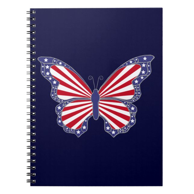 Carnet spiral Patriotique Rouge Bleu Bleu Bleu Pap (Devant)