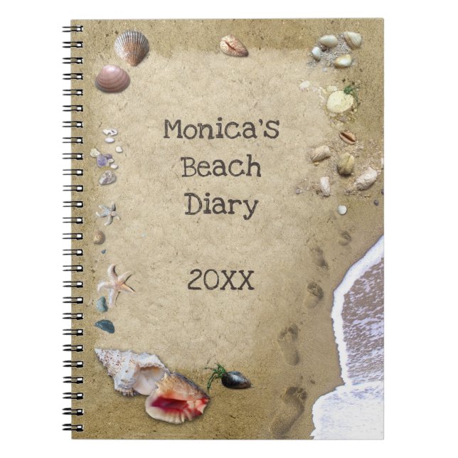Carnet Spiral Personnalisable Plage Journal (Devant)