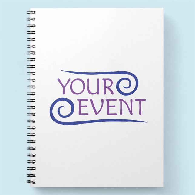 Carnet Spiral personnalisé avec logo d'événement d (MISOOK White Spiral Notebook with Logo)