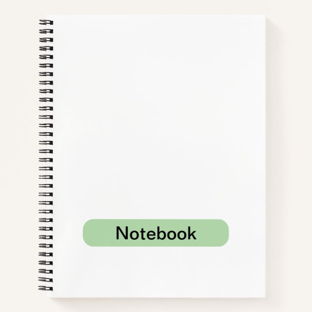 Carnet spiral personnalisé de 8,5 po x 11 po (Devant)