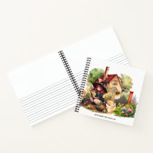 Carnet Spiral personnalisé   Jolie Sorcière Et Ren