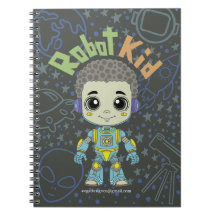 Carnet Spiral pour enfant robot