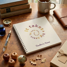 Spiral Quote Teacher Notebook-Personalized 