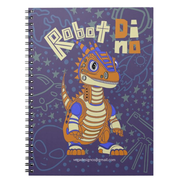 Carnet spiral Robot Dino (Devant)