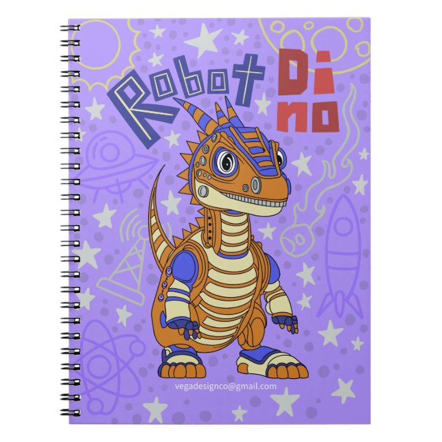 Carnet spiral Robot Dino (Devant)