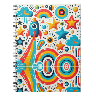 carnet Spiral "Rocket Rainbow"