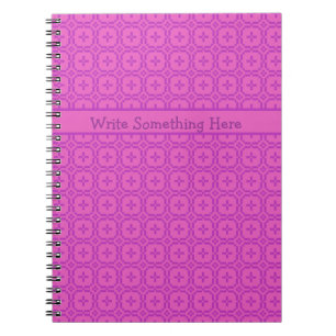 Carnet spiral rose pour personnaliser la tapisseri