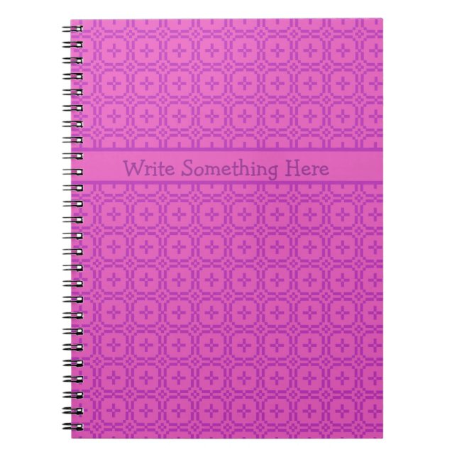 Carnet spiral rose pour personnaliser la tapisseri (Devant)