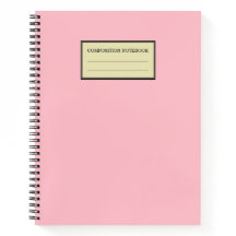 Carnet spiral rose solide