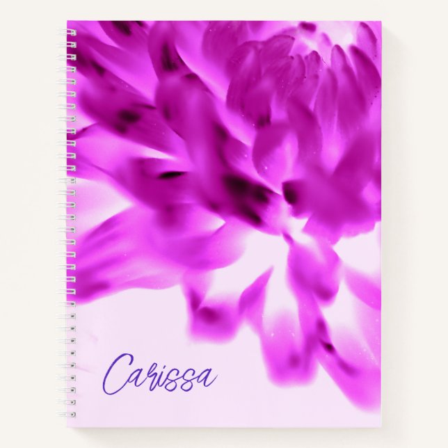 Carnet spiral rose vif (Devant)