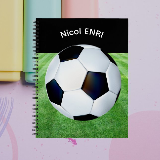 Carnet Spiral Soccer Personnalisé pour Enfants (Créateur téléchargé)