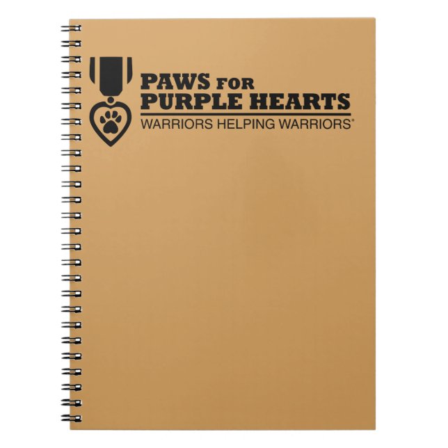 Carnet spiral - Tan w Black Logo (Devant)