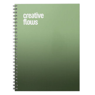 Carnet Spiral Vert - Journal "Creative Flows"