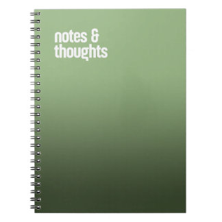 Carnet Spiral Vert - Journal "Notes & Pensées"