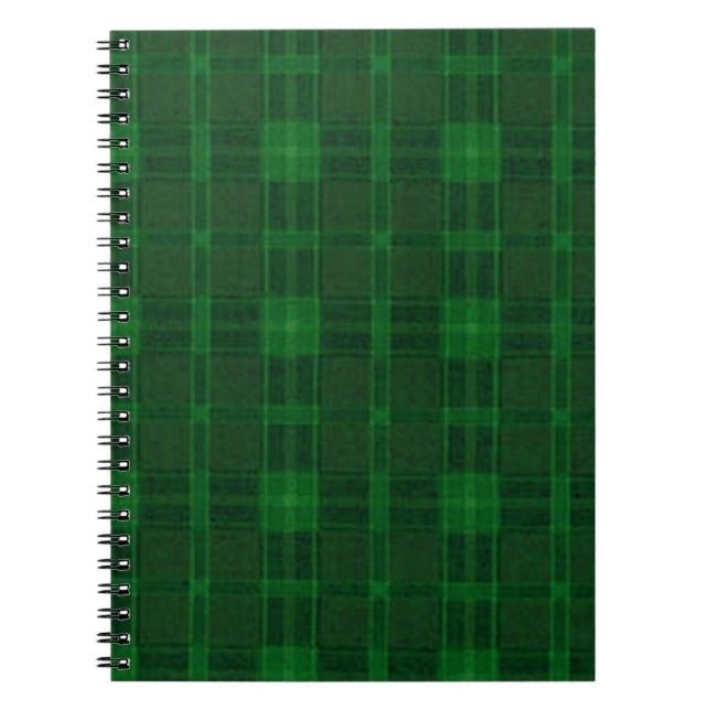 Carnet Spiral Vert Plaid (Devant)