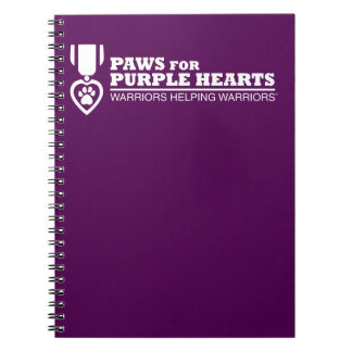 Carnet spiral - Violet avec logo blanc