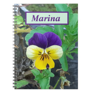 Carnet spiral violet et jaune