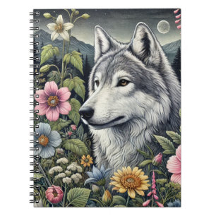 Carnet spiral Wolf Woodland Thème Wolf