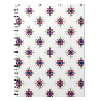 Carnet Spirale à motif arabe turquoise