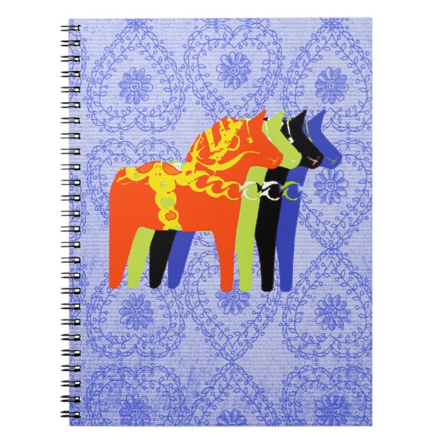 Carnet Spirale de cheval de Dala - (Devant)