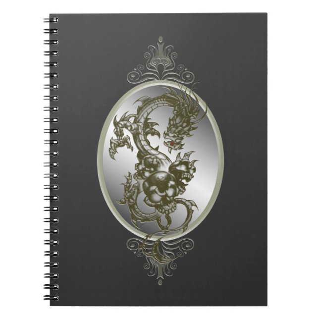 Carnet spirale de dragon d'acier (Devant)