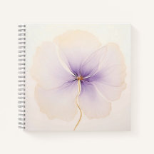 Spirale de fleur à l'aquarelle lavande minimaliste