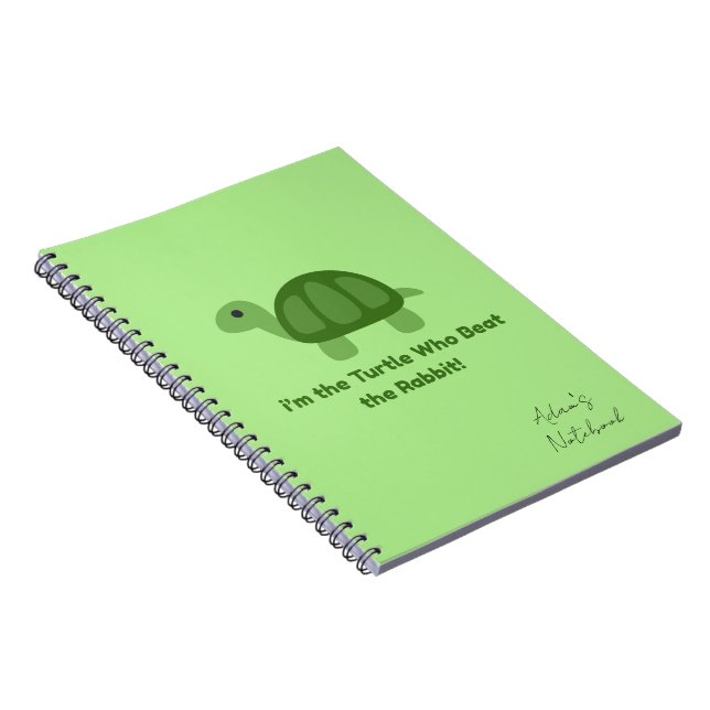 Carnet Spirale de motivation de tortue  (Côté Droit)