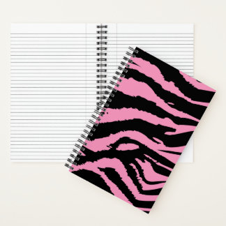 Carnet Spirale d'impression rose Zèbre