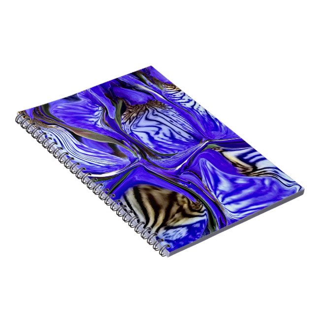 Carnet Spirale Fleur Iris Violet (Côté Droit)