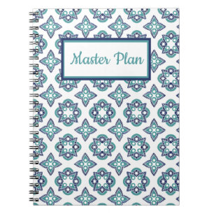 Carnet spirale Impression carrelée brillante