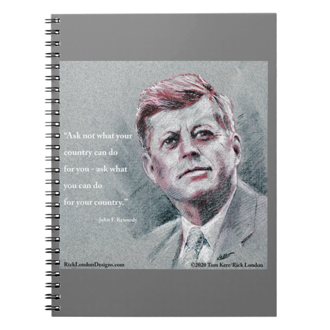 Carnet spirale JFK & Citation (Devant)