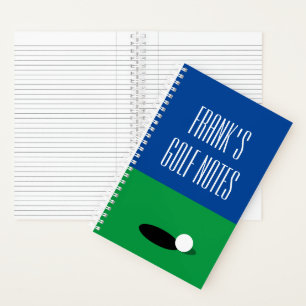 Carnet spirale personnalisé pour joueur de golf