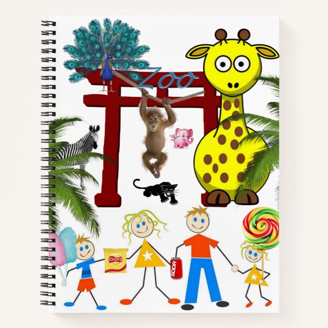 Carnet spirale Zoo Singe Giraffe (Devant)