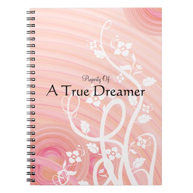 Carnet Spirales de pêche personnalisées Fleurs florissant (Devant)